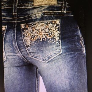 Miss Me Floral Harmony Bootcut Jeans 31